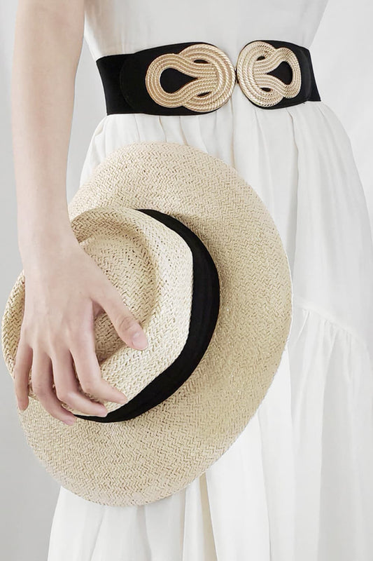 Twisted Alloy Buckle Wide Belt - NJPH Best Selling