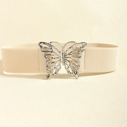 Butterfly Alloy Buckle Elastic Belt - NJPH Best Selling