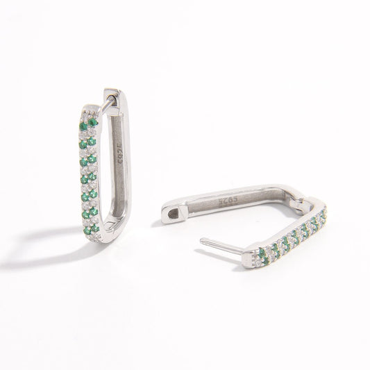 925 Sterling Silver Inlaid Zircon Earrings - NJPH Best Selling
