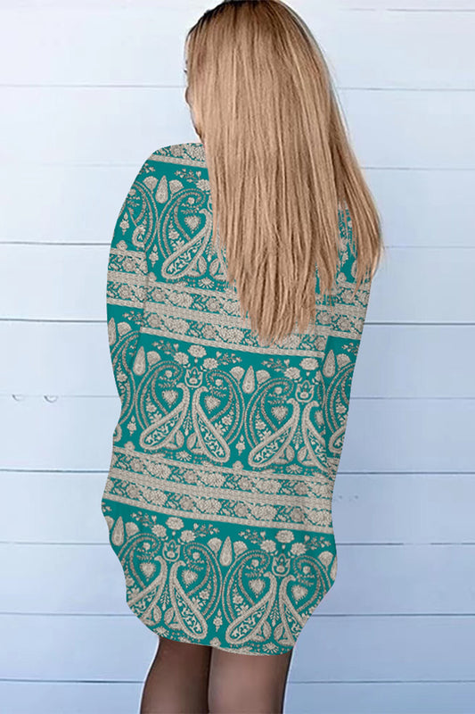 Printed Long Sleeve Cardigan - NJPH Best Selling