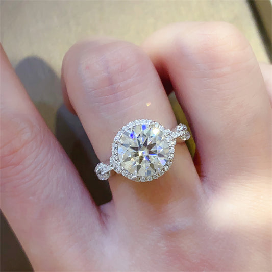 3 Carat 925 Sterling Silver Moissanite Ring - NJPH Best Selling