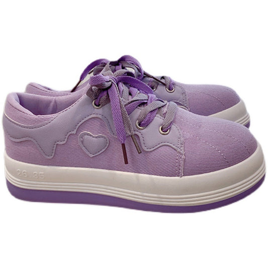 College Style Cute Niche Big Head Canvas Sneakers Women Trend - NJPH Best Selling