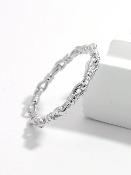 925 Sterling Silver Knot Shape Open Ring - NJPH Best Selling