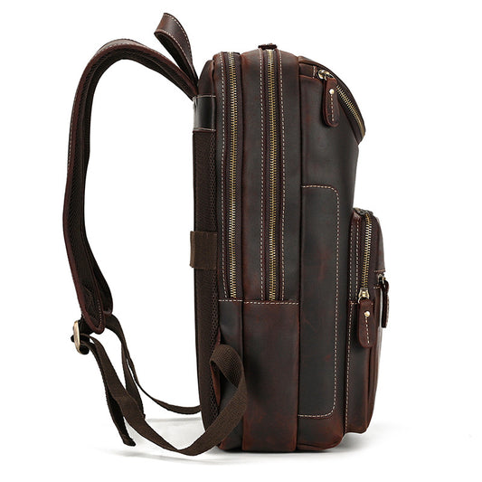 Leather Backpack Vintage Backpack Men's Cowhide - NJPH Best Selling