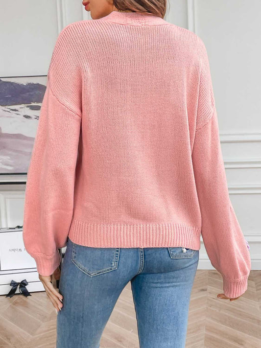 Floral Long Sleeve Open Front Cardigan - NJPH Best Selling