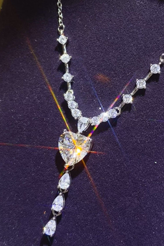 3 Carat Moissanite 925 Sterling Silver Drop Necklace - NJPH Best Selling