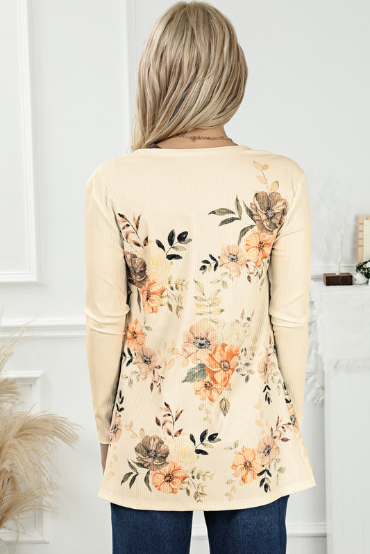 Printed Long Sleeve Cardigan - NJPH Best Selling