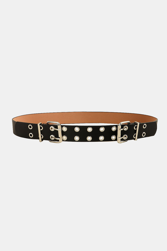 PU Leather Two Row Eyelet Belt - NJPH Best Selling