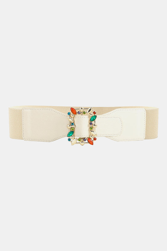 Multicolored Leaf Buckle Elastic Belt - NJPH Best Selling