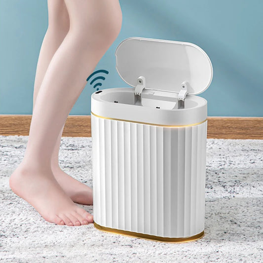 7L Smart Sensor Trash Can For Kitchen Garbage Tin For Bathroom Light Luxury Family Living Room Cracks Trash Bin Cubo Basura - NJPH Best Selling