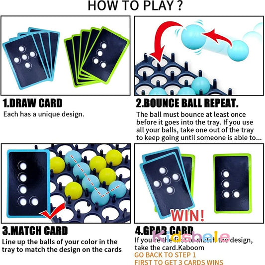 Kids Ball Bouncing Game Parent-child Interaction Board Game Toddler Toss Ball Game Fun Party Game - NJPH Best Selling