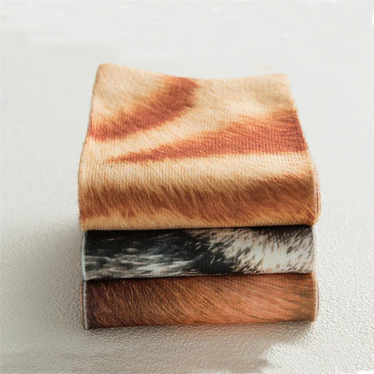 Funny Leopard Tiger Cotton Socks For Women Happy Animal Kawaii Unisex Socks Cute Casual High Ankle Socks Female Party