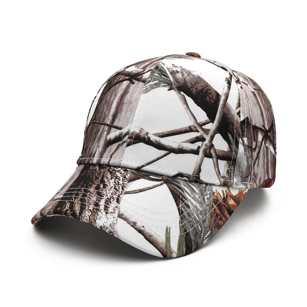 Outdoor Fishing White CAMO Caps Jungle Baseball Cap Hunting Hat Snow Camouflage Dad Snapback Hats Pine Cypress Camouflage