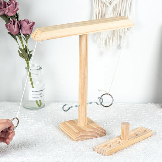 Ring Toss Games for Kids Adults Home Party Drinking Games Fast-paced Handheld Wooden Board Games Shot Ladder Bundle Outdoor Bars - NJPH Best Selling