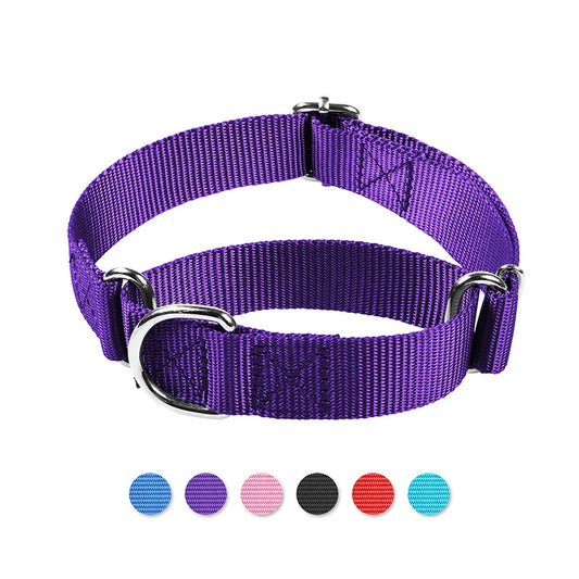 Dog Collar Adjustable Nylon Anti-Punch Pet Collar with Metal D Ring Strong & Durable for Medium & Large Dogs Training Dog Collar - NJPH Best Selling