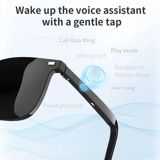 Bluetooth Smart Magnet Clip On Prescription Glasses Men Voice Call Music Play Remote Control Camera Waterproof Sunglasses