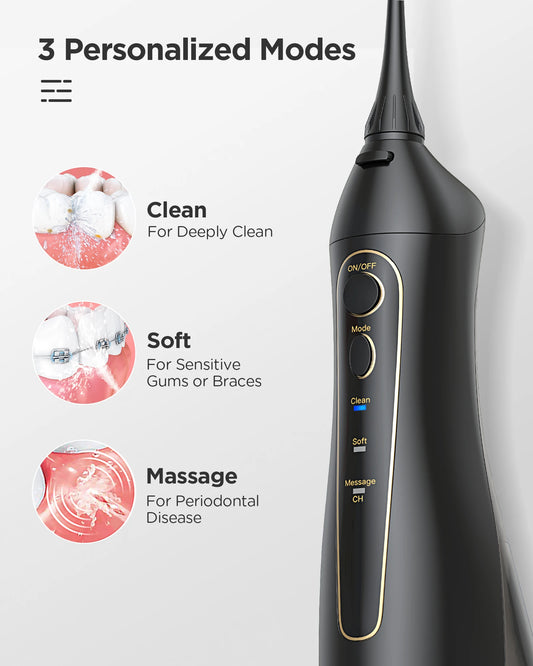 Fairywill Water Dental Flosser Teeth Portable Cordless USB Oral Irrigator Cleaner IPX7 Waterproof Electric Toothbrush Set Home - NJPH Best Selling