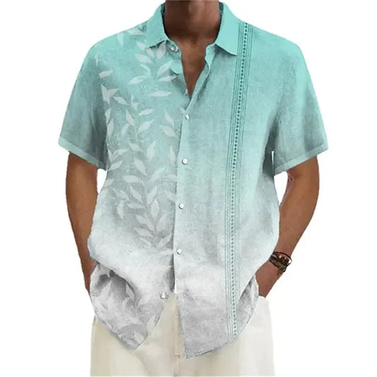Summer New Style Men's Shirt Hawaiian Shirt Coconut Wood 3D Printing Short Sleeve Button Clothes Tropical Fashion Leisure Shirt - NJPH Best Selling