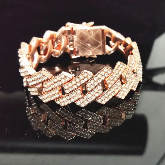 Dog Collar Chain Harness Luxury Metal with Diamond 20mm Width German Shepherd Big Dogs Chains Accessories - NJPH Best Selling