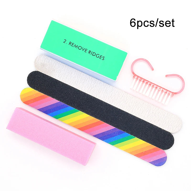 Nails Buffer Grind Buffing Block pink Nail File For Pedicure Manicure Care Nail Art Sponge Buffer Polish Nail accessories Tools - NJPH Best Selling