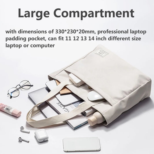 Shockproof Canvas Women Laptop Tote Bag 14 inch for Macbook Air Pro Huawei Dell ASUS Acer XiaoMi HP Notebook Handbags Briefcase - NJPH Best Selling
