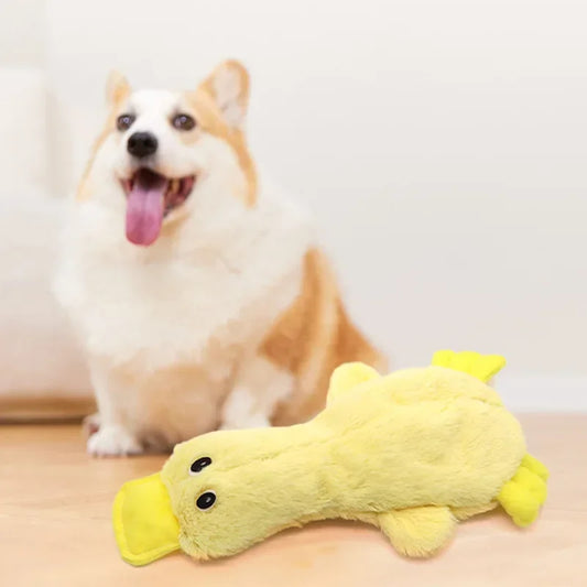 Plush Toy, Little Yellow Duck, Resistant To Biting and Grinding Teeth, Teasing Dogs, Relieving Their Boredom, and Dog Voice Toy