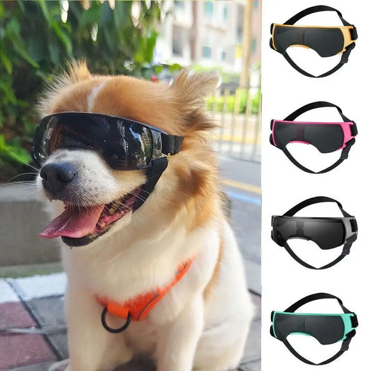 Dog Goggles Dog Sunglasses Adjustable Strap for Small Breed UV Protection Eyewear for Small Dog puppy Outdoor Riding Driving