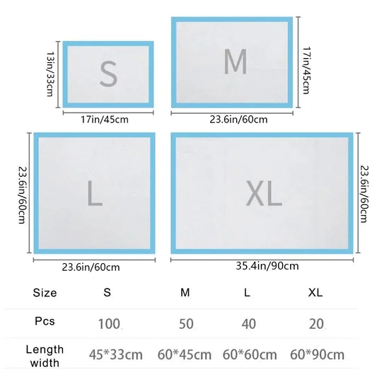 20/40/50/100pcs Dog Disposable Urine Pads, Dog Diapers High Absorbent Pet Cage Pads Puppy Potty Training Pads - NJPH Best Selling