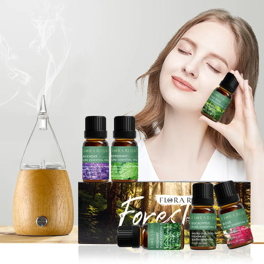 Essential Oils Set Of 6/Pc Essential Oil for Diffusers Aromatherapy Oils Eucalyptus,Lavender,Rosemary,Peppermint Pure Oil - NJPH Best Selling