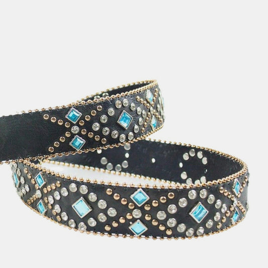 Rhinestone PU Leather Belt - NJPH Best Selling