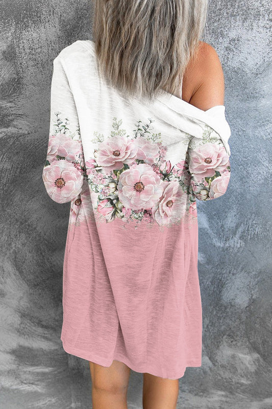 Printed Button Up Long Sleeve Cardigan - NJPH Best Selling