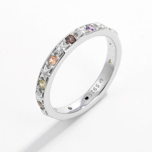 925 Sterling Silver Inlaid Zircon Ring - NJPH Best Selling