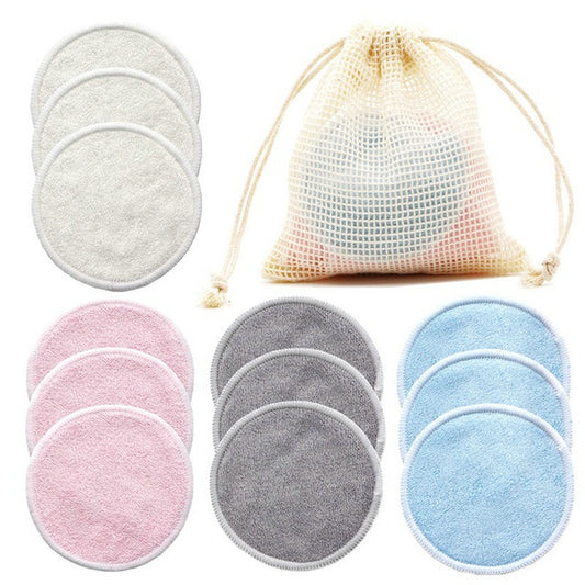 12PC Reusable Cotton Pads Makeup Remover Pads Washable Round - NJPH Best Selling