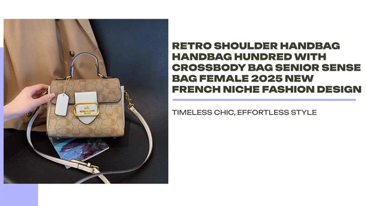 Retro shoulder handbag handbag hundred with crossbody bag senior sense bag female 2025 new French niche fashion design by@Outfy