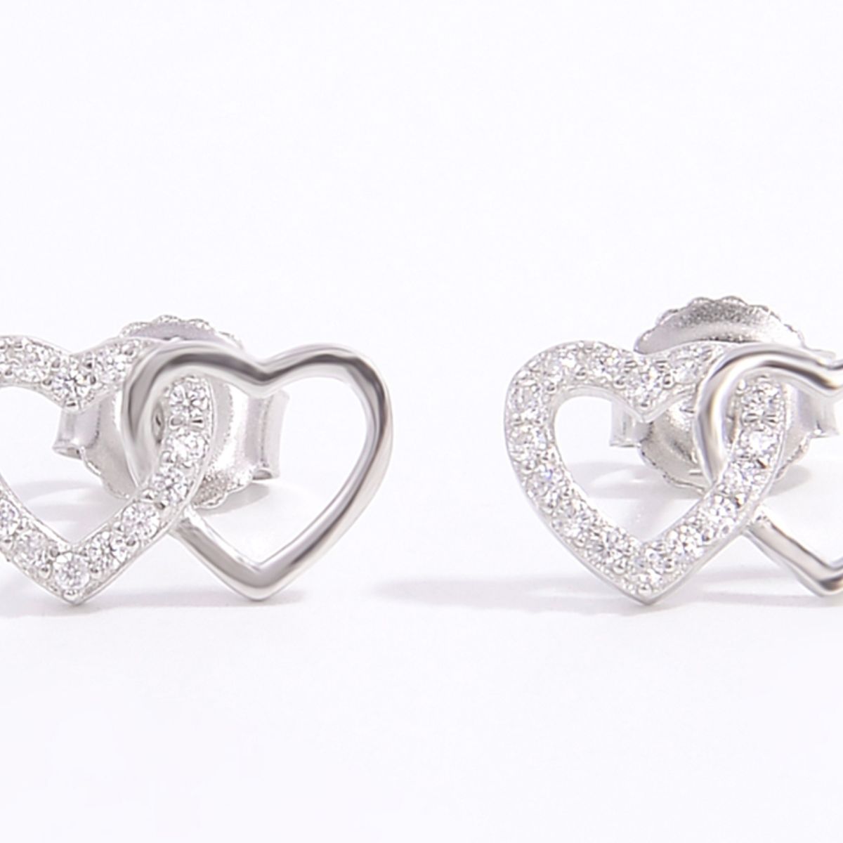 925 Sterling Silver Zircon Heart Earrings - NJPH Best Selling 