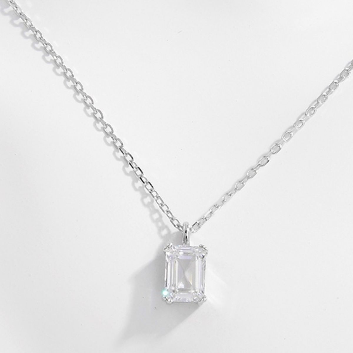 925 Sterling Silver Zircon Pendant Necklace - NJPH Best Selling 