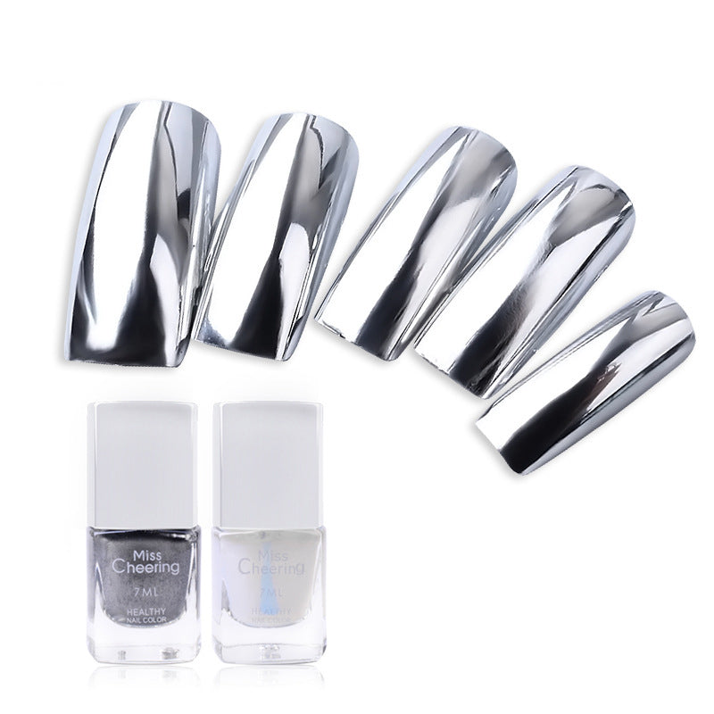 Mirror Silver Nail Polish Base Coat Manicure Nail Treament - NJPH Best Selling 