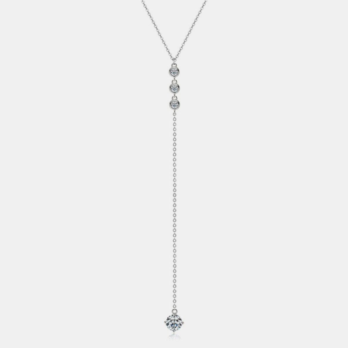 1.3 Carat Moissanite 925 Sterling Silver Drop Necklace - NJPH Best Selling 