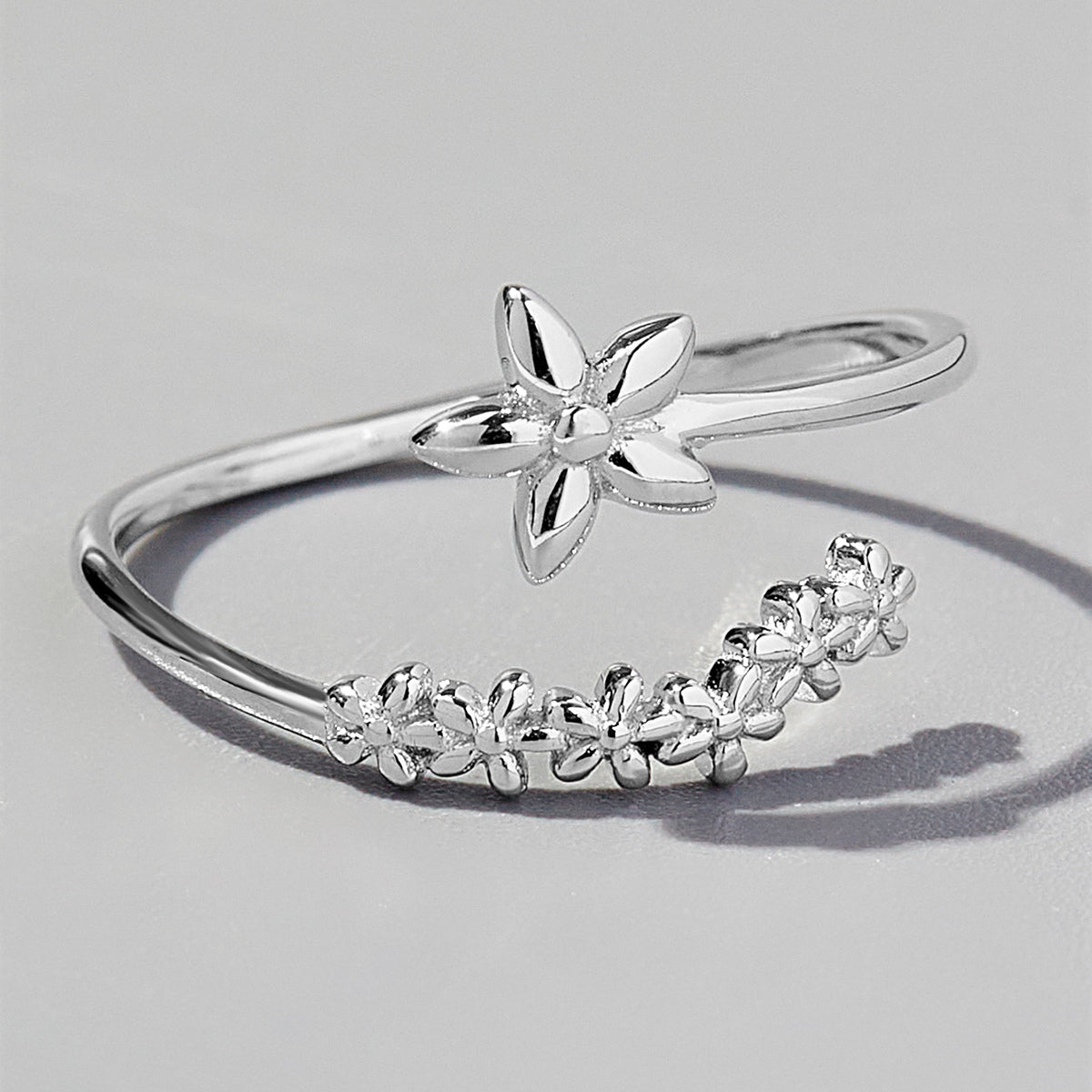 925 Sterling Silver Flower Ring - NJPH Best Selling 