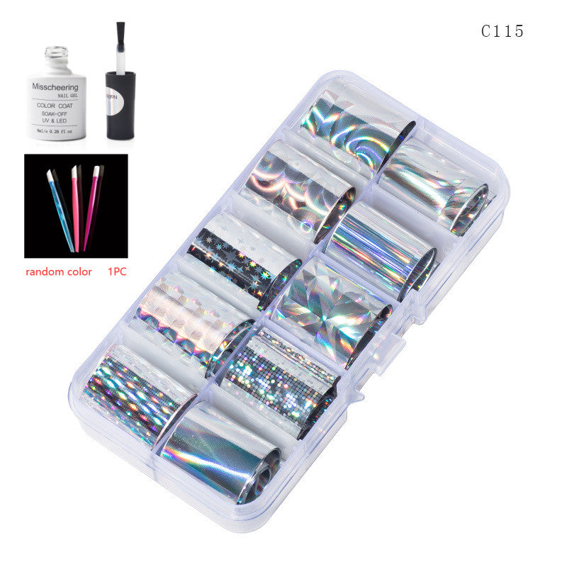 Nail Art Transfer Foils Set Of 12 - NJPH Best Selling 