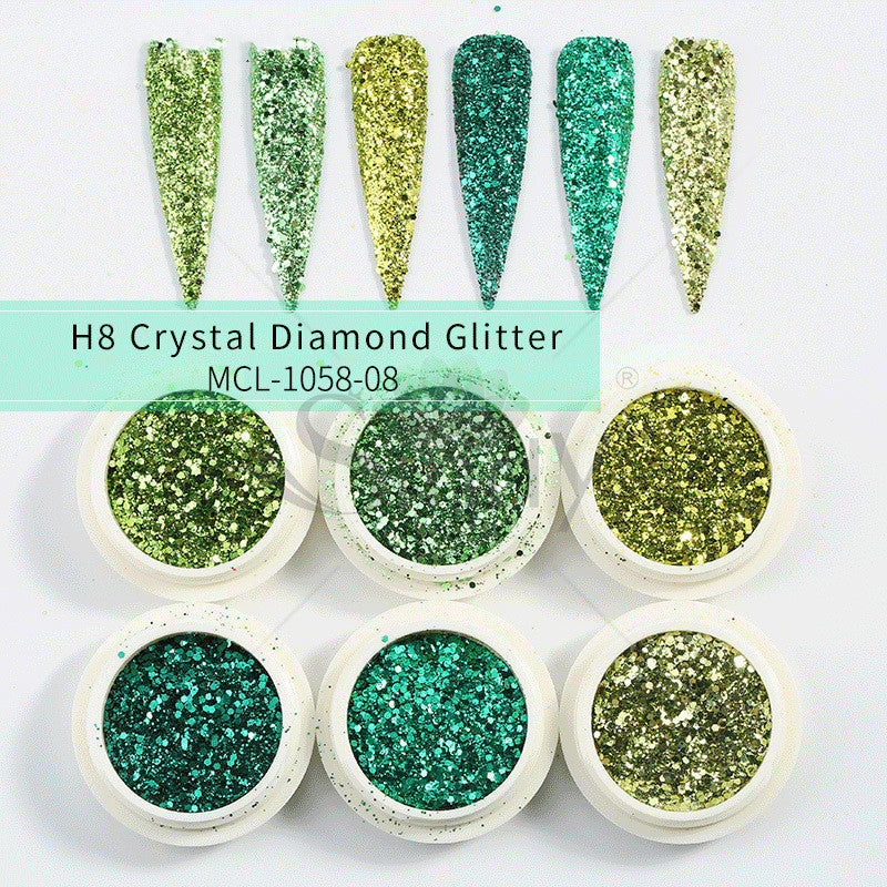 Glitter Set Mermaid Aurora Nail Powder - NJPH Best Selling 