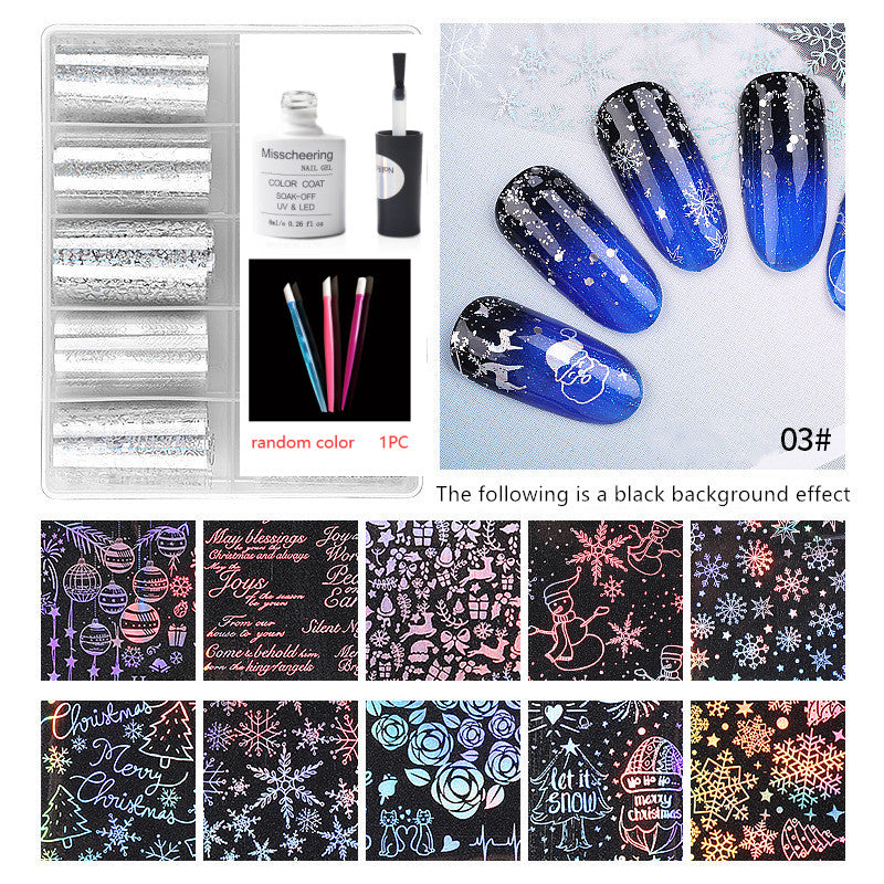 Nail Art Transfer Foils Set Of 12 - NJPH Best Selling 