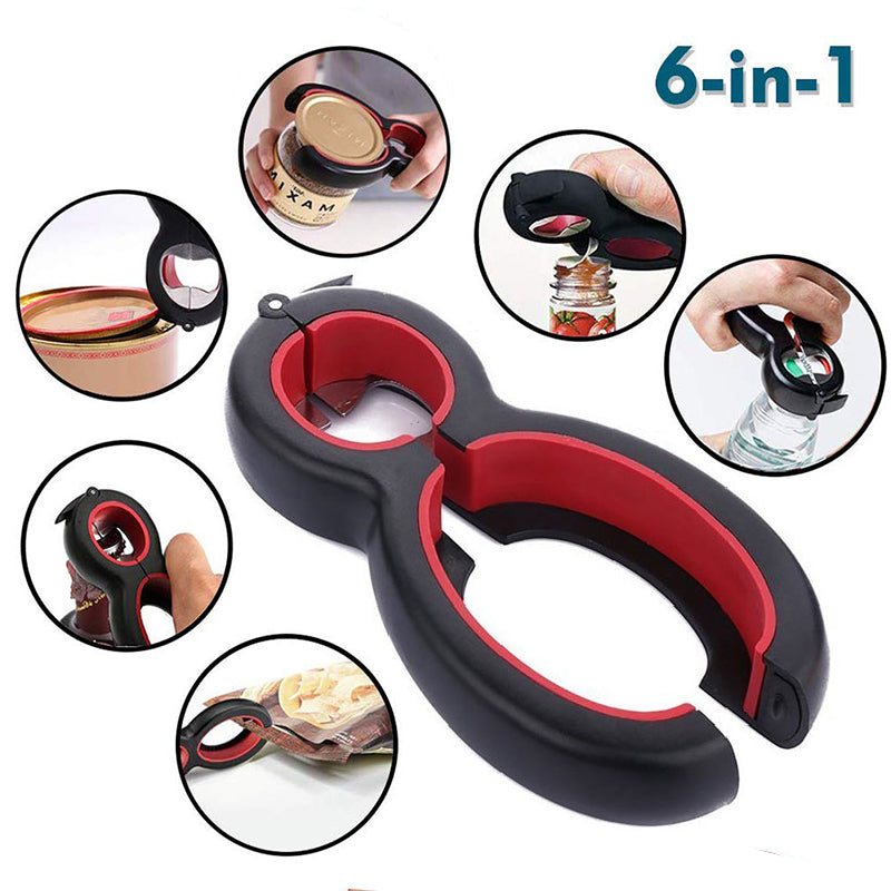 Multifunctional Easy Opener Six in One Bottle Can Opener - NJPH Best Selling 