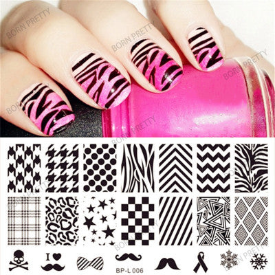 Nail art printing template painting transfer set tool pattern pattern series - NJPH Best Selling 