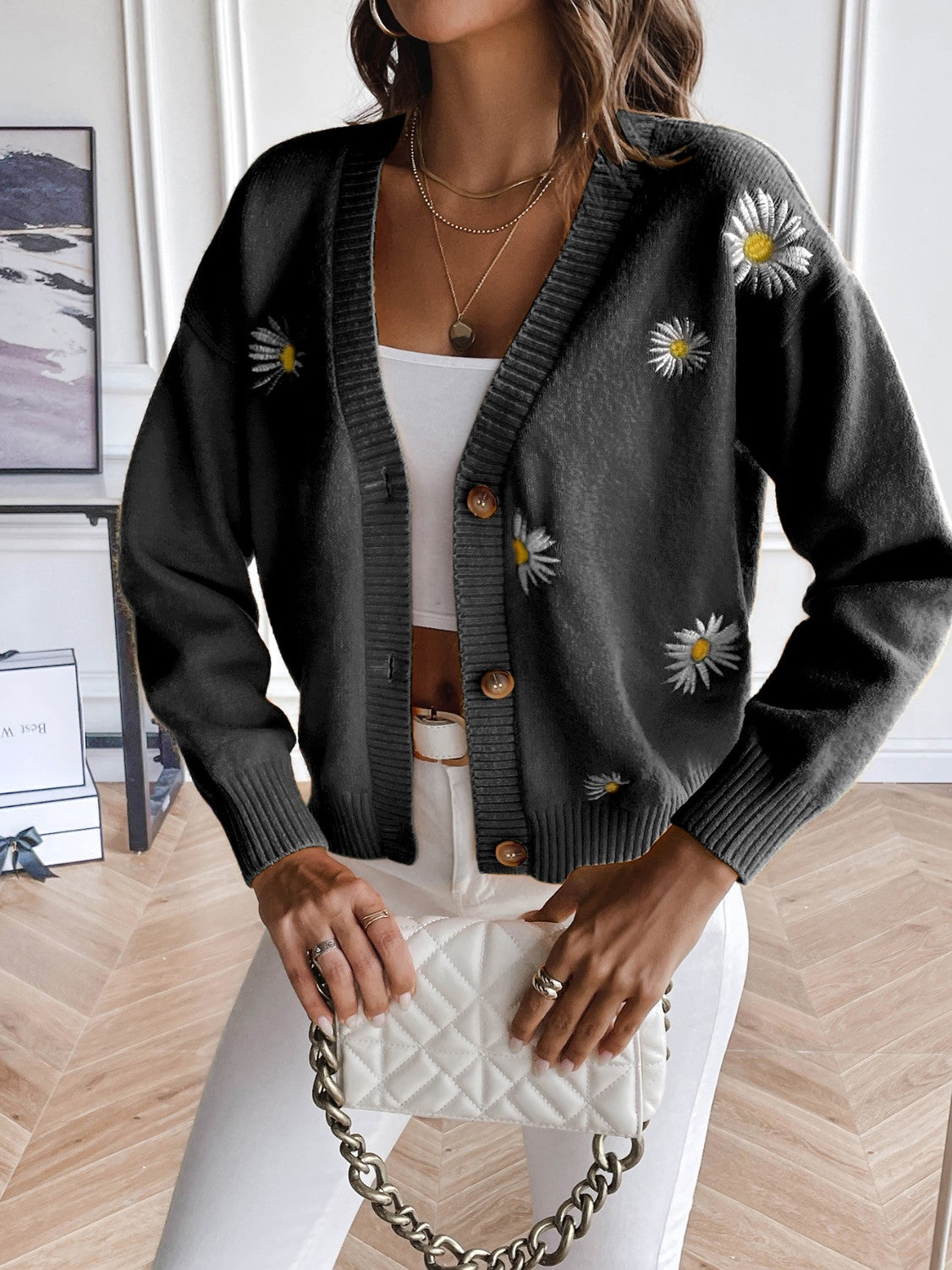 Floral Button Up Cardigan - NJPH Best Selling 