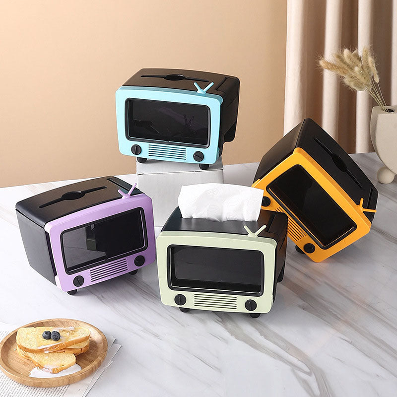 Tissue Box For Tv Multifunctional Paper Box Plastic Creative Cute Living Room Light Luxury Home Desktop Storage - NJPH Best Selling 