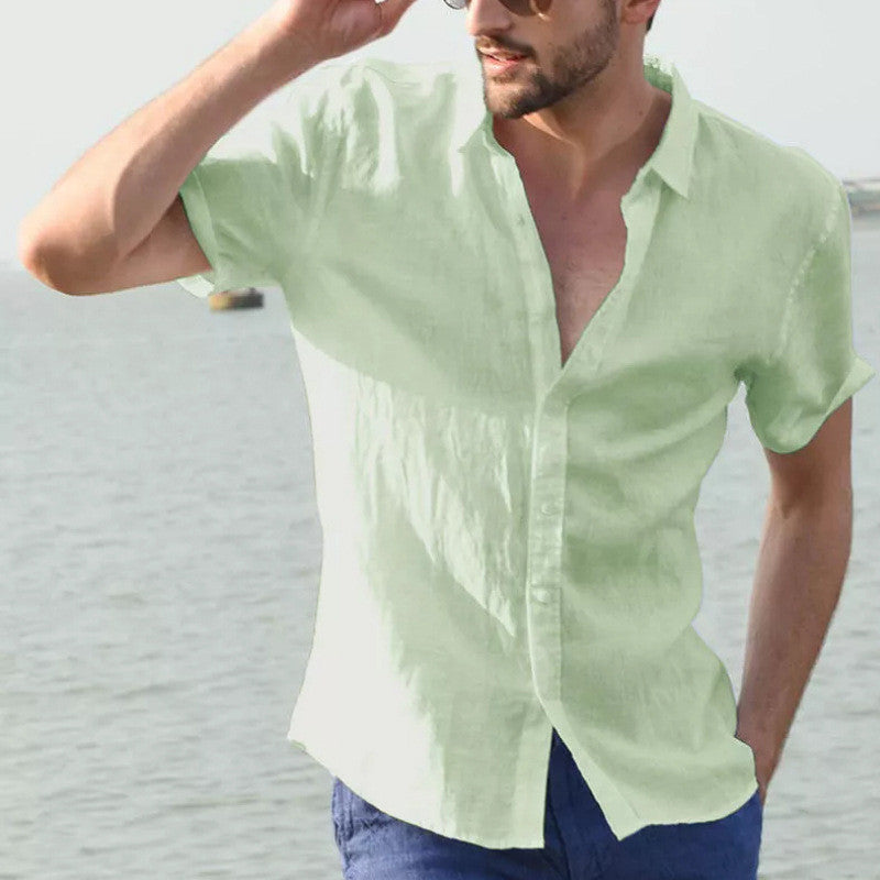 European And American Summer Short-sleeved Casual Men's Shirts - NJPH Best Selling 