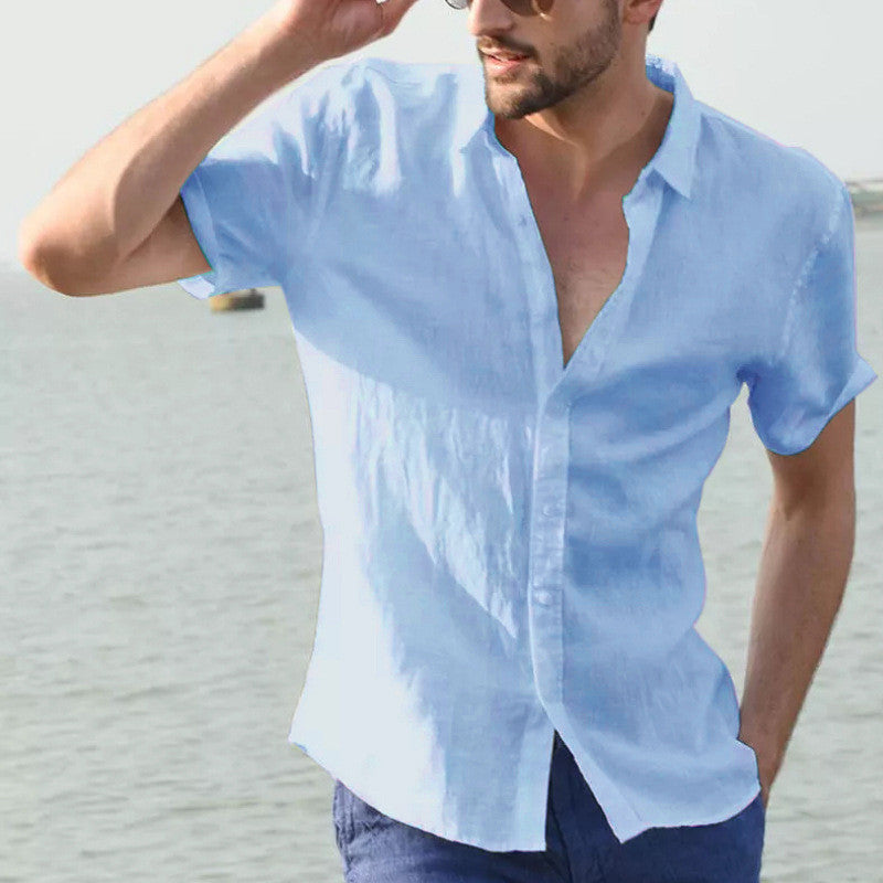 European And American Summer Short-sleeved Casual Men's Shirts - NJPH Best Selling 