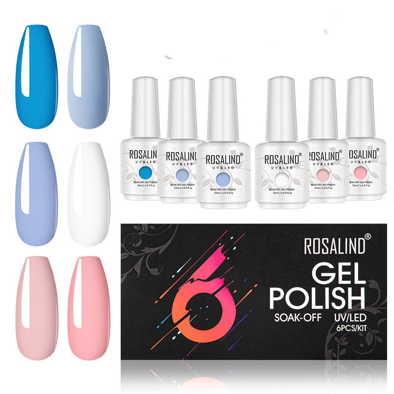 Nail Polish Set, Plant Phototherapy Glue, UV Nail Polish Gel 6 Pcs - NJPH Best Selling 