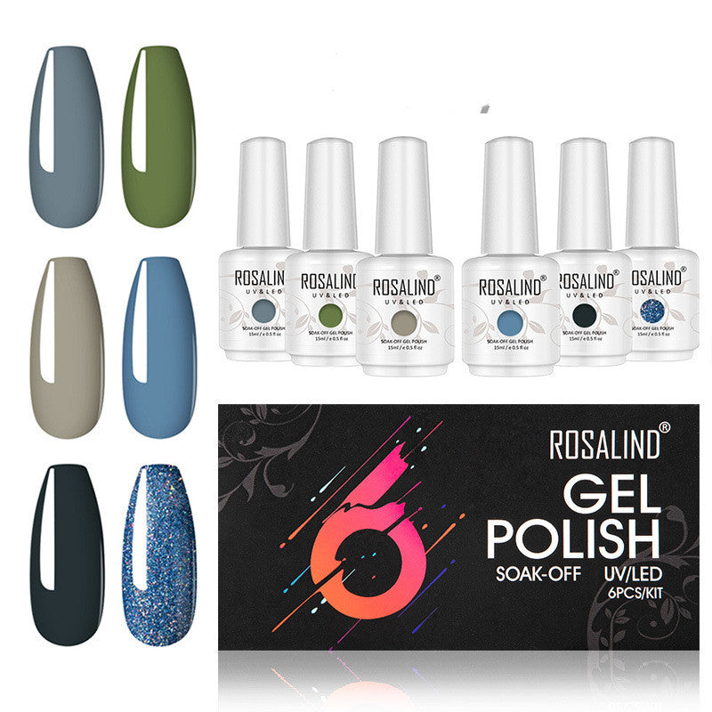 Nail Polish Set, Plant Phototherapy Glue, UV Nail Polish Gel 6 Pcs - NJPH Best Selling 